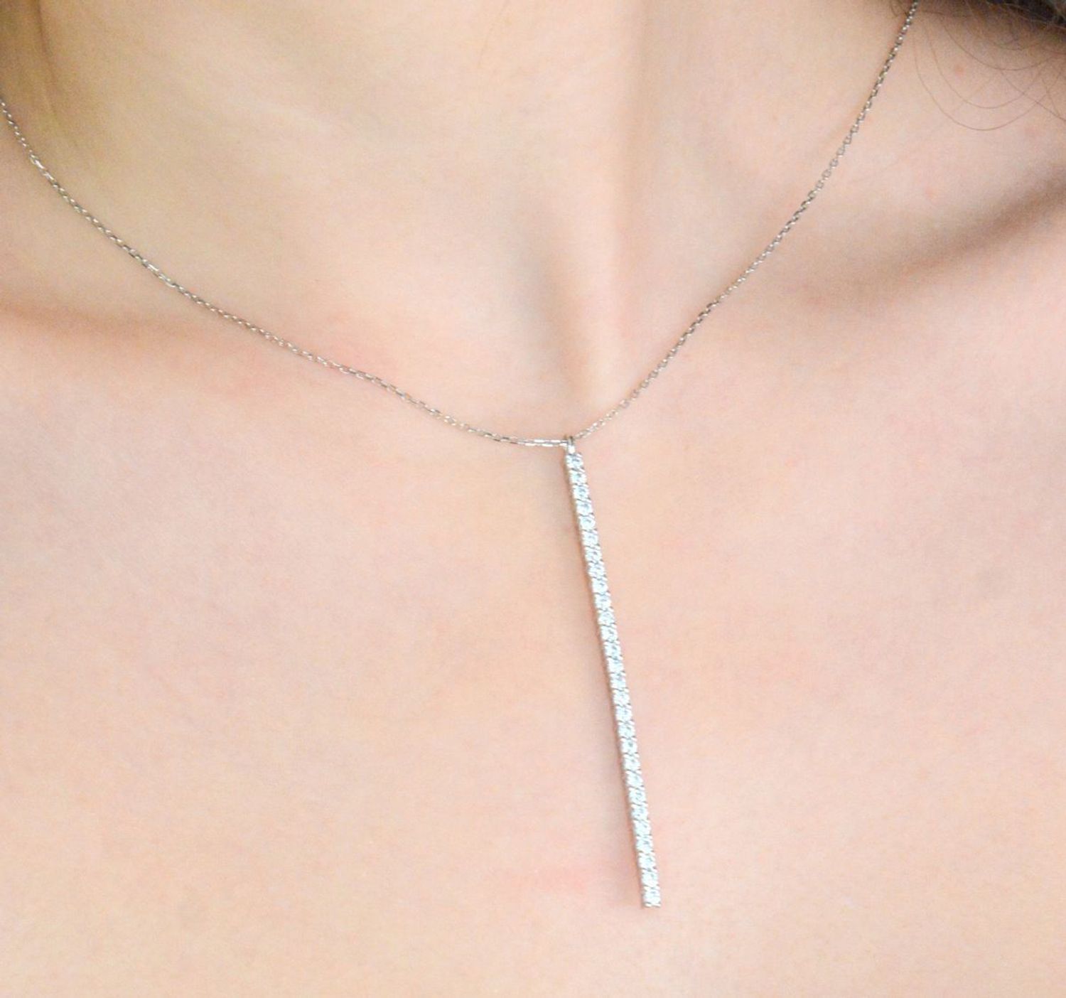 Naszyjnik srebrny pałeczka z cyrkonią Dallacqua ✓Srebrne Naszyjniki Damskie w Sklepie z Biżuterią zegarki-diament.pl✓Piękne i Eleganckie Naszyjniki dla Kobiet41.jpg